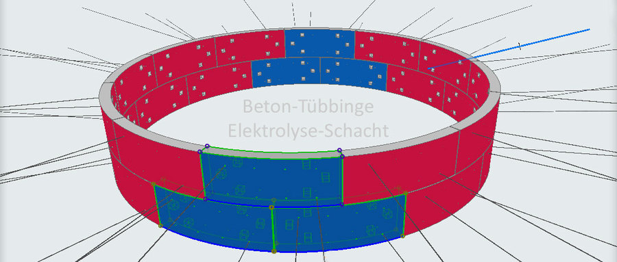 Beginn Detail Entwicklung Elektrolyse-Schacht