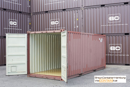 20 Fuss Container mit Luken im Dach - für Getreide Transport verwendbar - eine Lösung von Fa. Braun Container Hamburg