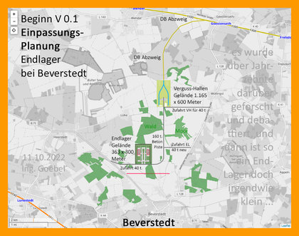 Einpassungs-Planung Endlager bei Beverstedt