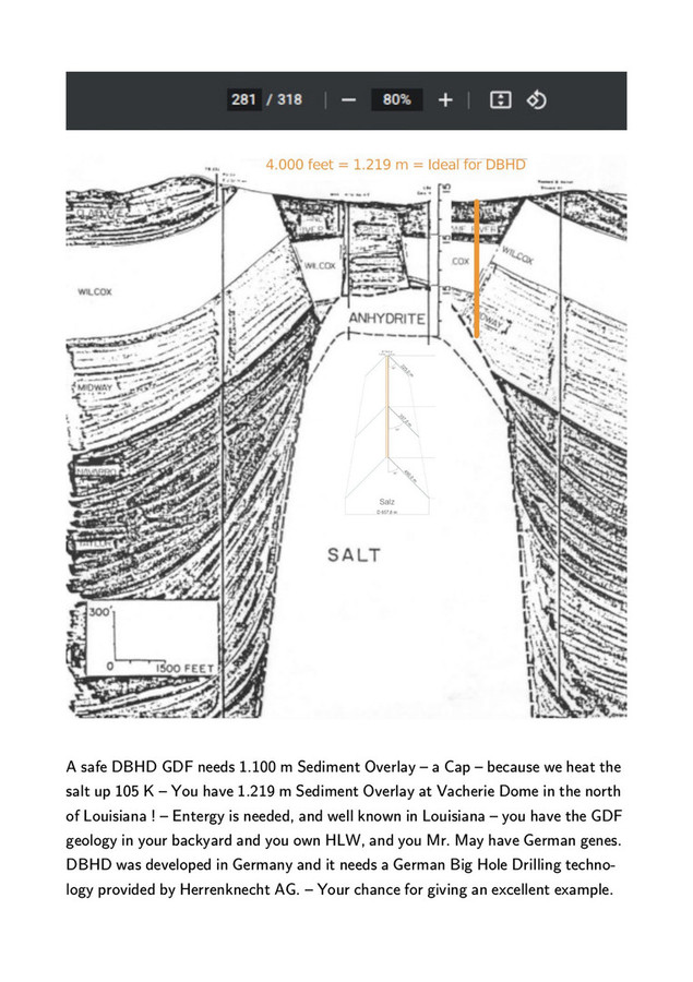 >>> Open letter to our respected dialogue partner CEO Philipp May.  DBHD proposes a first GDF in deep rocksalt - based on US geology  data - provided by DOE / NWF - Its about time for the HLW funeral.