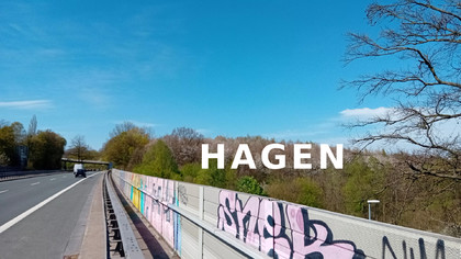 >>> Hagen like Hollywood - Selbstvertrauen reparieren ! Hier an der Einfahrt in die Stadt A 45 / 46 - coming home Damit sind wir aber auch schon 40 Jahre zu spät dran ...