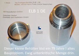 Endlager Behälter ELB 01 DE in PTH 02 DE
