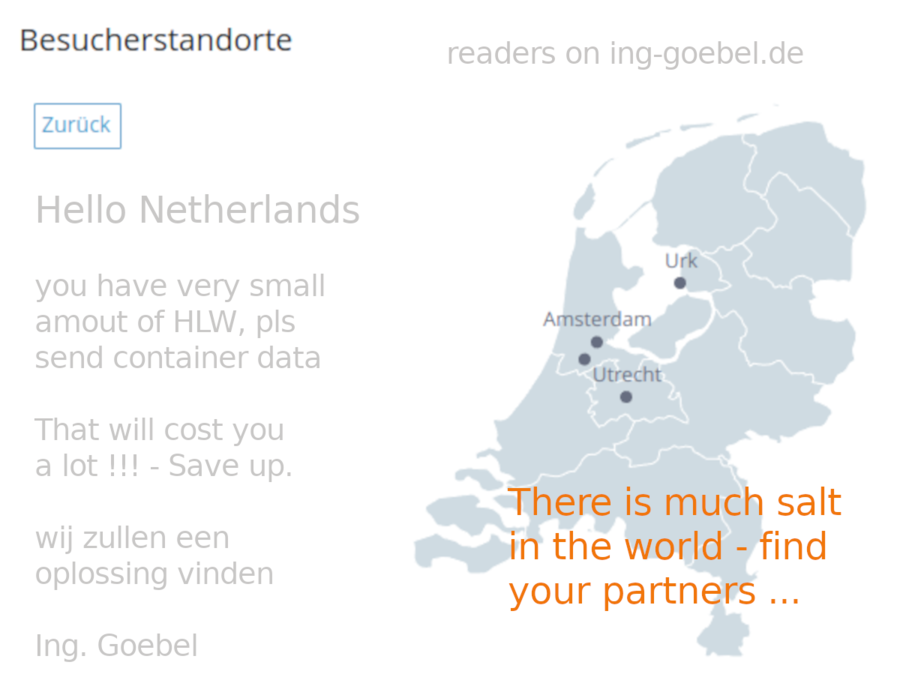 Internationale Beziehungen DBHD Ing. Goebel  - GDF - All HLW has to go deep into all salt - World-Consensus - Build