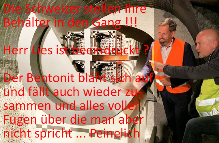 Da beigt sich ein Elektriker liebevoll über einen nagra Behälter im Gang