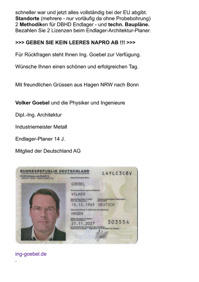 >>> STELLUNGNAHME Ing. Goebel zum NaPro DE August 2025 BMUKN