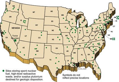 >>> This is the main US nuclear waste - SPENT FUEL - interim storage locations - WIPP US in salt is fine for MLW, LLW - DBHD cares for HLW - The US DBHD GDF geologies are in Texas and Louisiana - 90.000 Mg ! - DOE got 56 Bio USD on GDF accounts. - Start w