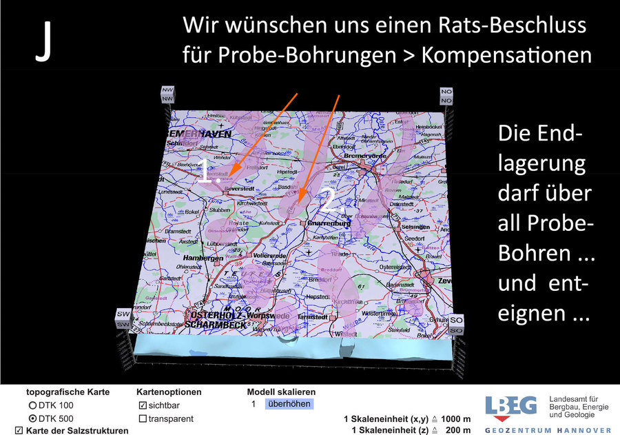 Endlager-Fähige Geologie im Raum Bremer-Voerde bei Beverstedt - Geologie-Nachweis für Entsorungs-Vorsorge-Nachweis