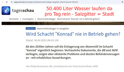 BMUKN will absaufenden Schacht Konrad gegen jede Vernunft und besseres Wissen durchsetzen - STOP