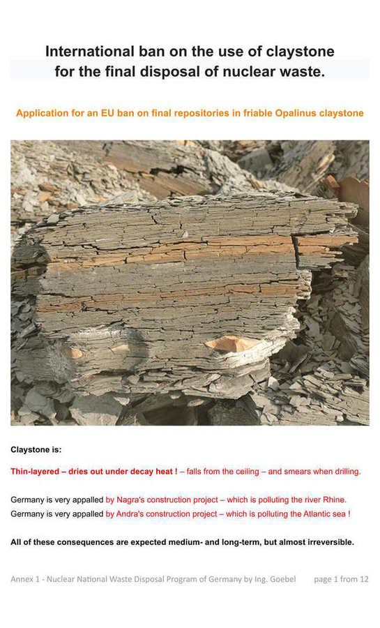 >>> die nagra gibt zu, das ÜBER und UNTER Ihrem geplanten Durchlauferhitzer Grundwasserleiter sind !!! - Die Nachzerfalls-Wärme trocknet den dünnschichtigen Bröckel-Ton aus und das Wasser dringt durch Risse ein ! - - - STOP nagra - WIDERLICH