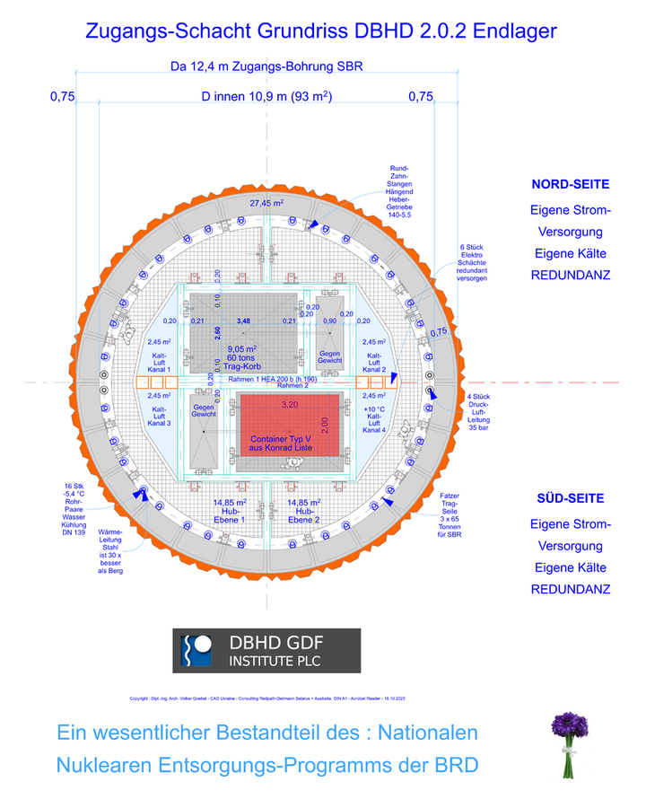 DBHD 2.0.2 Endlager -Zugangs-Schacht-Grundriss