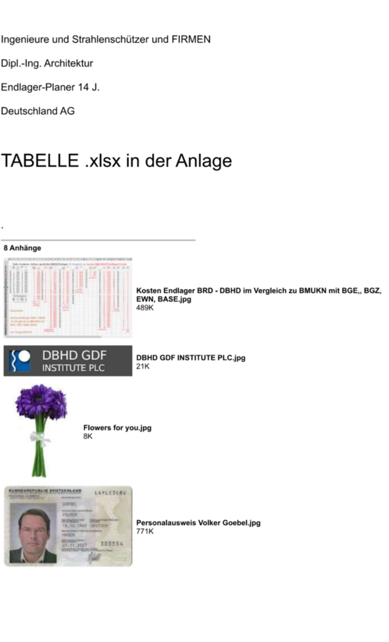 Brief an die Bundesregierung die 2 NaPros zum Thema Endlager auf dem Tisch hat