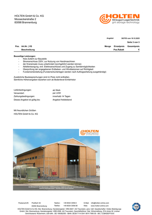 >>> Salz-Lager-Halle - DBHD lagert das Salz trocken bei den Bauern und Gewerbe-Treibenden - Die 455 qm Halle - Wert 250.000 EUR dürfen Lager- Betriebe, Bauernhöfe dann nach 5 Jahren zur Eigen-Nutzung behalten ...