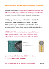 Vergleich unterirdisches aufgewältigtes Volumen DBHD zu BGE