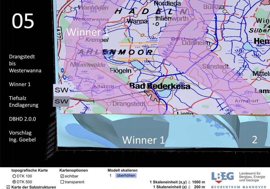 Endlager Geologie bei Drangstedt, Alfstedt, - Nord Niedersachsen - DBHD 2.0.0 Endlager