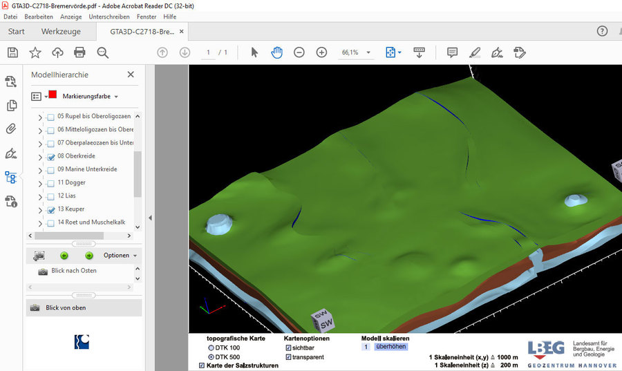 Endlager Geologie bei Beverstedt, Bremervoerde Kreis Cuxhaven