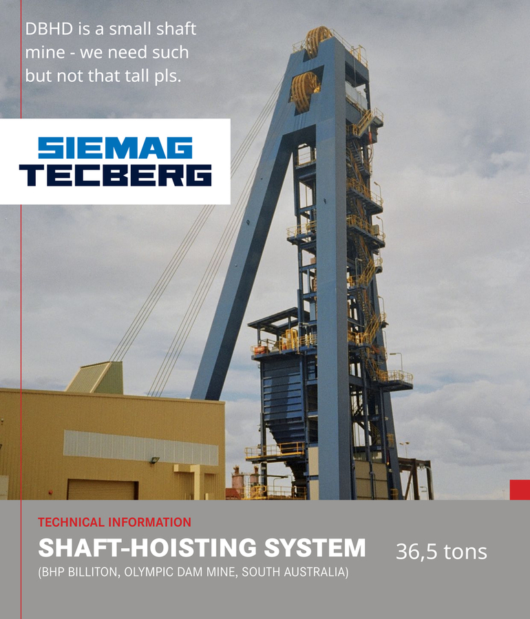 Förderturm für DBHD Schacht-Bergwerk -Siemag-Tecberg und Lloyd Werft