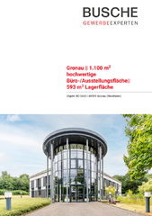 Dieses Firmen-Gebäude mit Halle haben wir in der engeren Auswahl. DBHD GDF INSTITUTE ist dann in Gronau NRW - immer noch nah zu den wesentlichen Lieferanten und zum Standort - Die Vernunft bleibt erhalten.