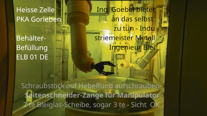 >>> Die ältesten Castoren stehen seit 40 Jahren in den Zwischen-Lagern, auf dem Foto des GNS Magazins sind aber neue zu sehen. DBHD will mit den ältesten Castoren beginnen. Zusammengesackt ? und Probe entnehmen. - Zirkaloy Hüllen Wandstärke 0,5 mm.