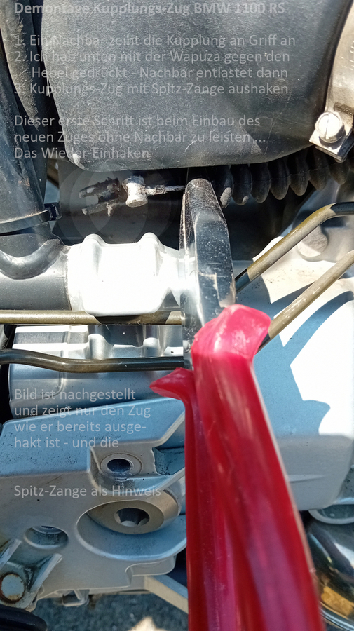 Anleitung Demotage Kupplungs-Zug BMW R 1100 RS - BJ 1999