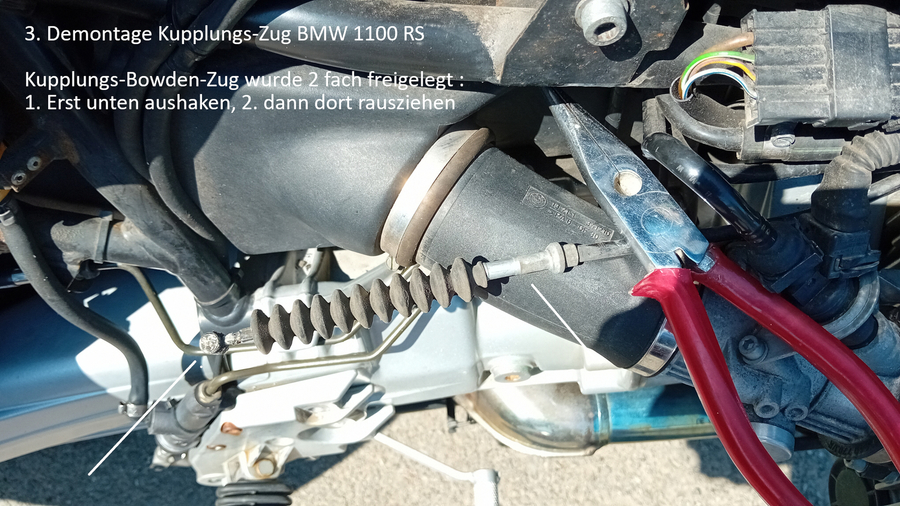 Anleitung Demotage Kupplungs-Zug BMW R 1100 RS - BJ 1999