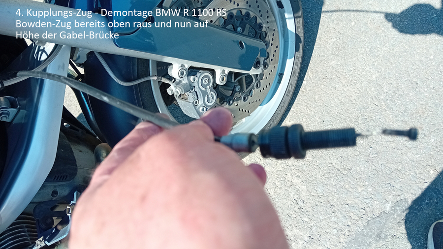 Anleitung Demotage Kupplungs-Zug BMW R 1100 RS - BJ 1999