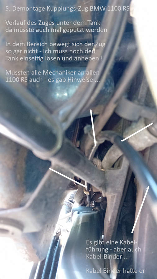 Anleitung Demotage Kupplungs-Zug BMW R 1100 RS - BJ 1999