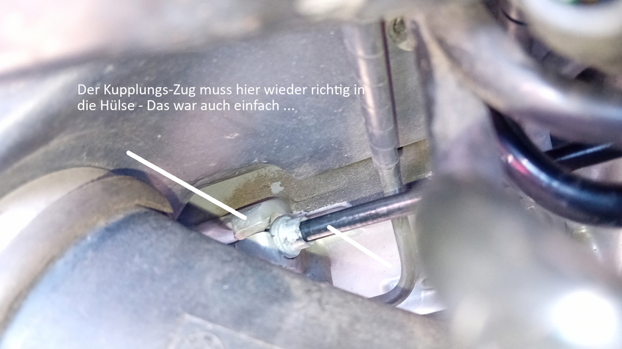 Montage Kupplungs-Zug BMW R 1100 RS Baujahr 1999 - gilt aber für viele BMW Motorräder