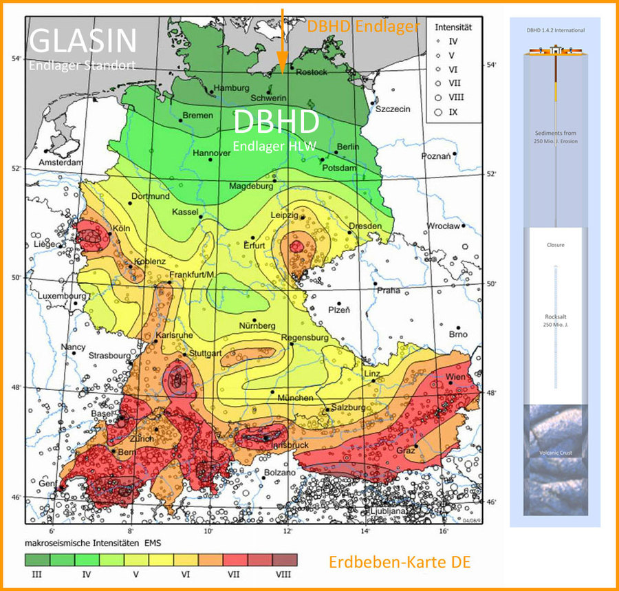 BGR Magnetik-Karte als Erdbeben-Prognose - na ja - Die DBHD Standorte sind Erdbeben-Sicherst