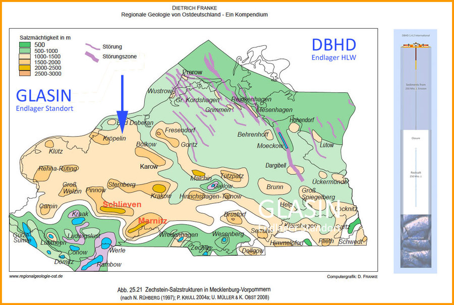 Allgemeine Karte des Steinsalzes in Mecklenburg-Vorpommern