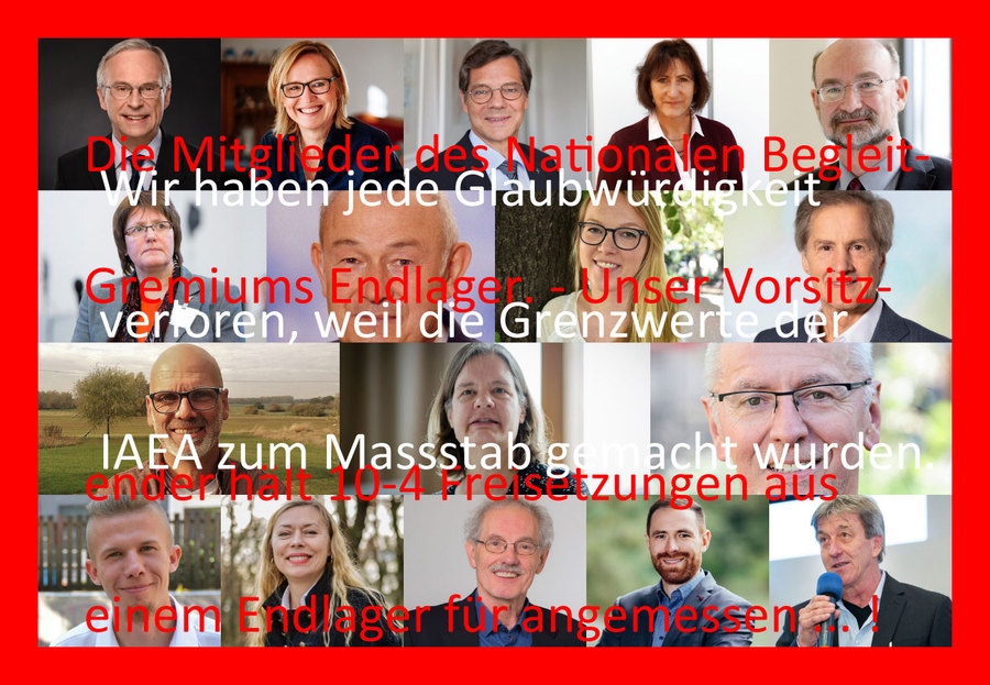 >>> Das NBG hat mit seiner Stellungnahme zur EndLSiAnfV jede Glaubwürdigkeit verloren !!!