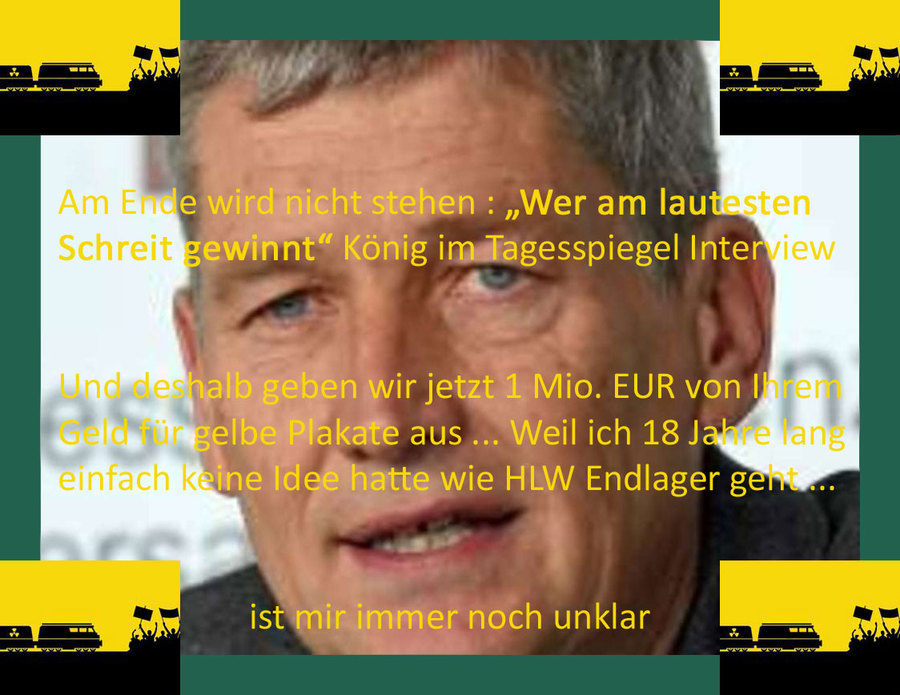 Wer am lautesten Schreit soll nicht gewinnen - und gibt dann 1 Mio. EUR für Plakate aus