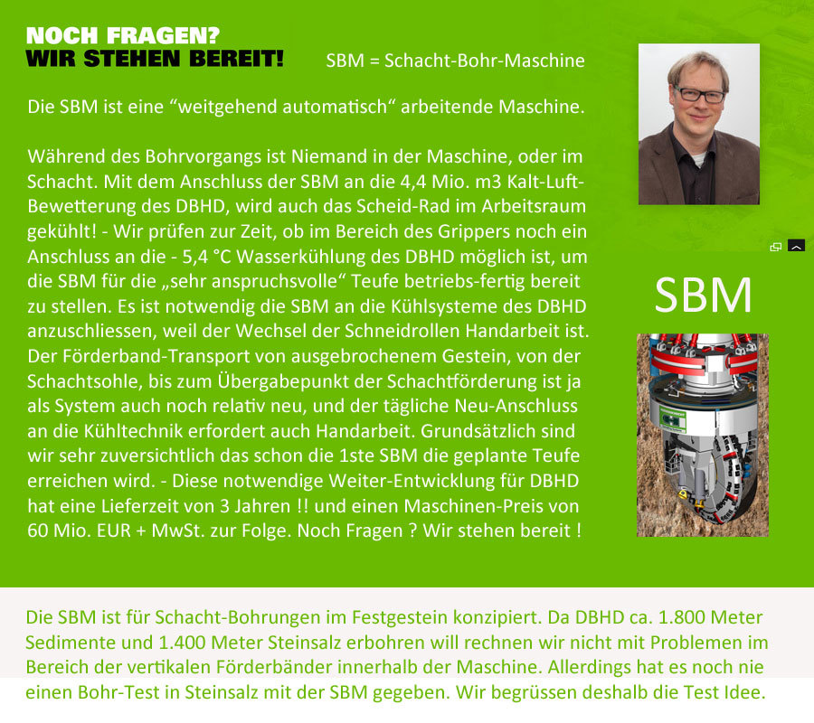 >>> SBM is going to be connected to DBHD cooling systems - new price now 60 Mio. EUR + VAT - new delivery time 3 years after 50 % deposit -#SBM #DBHD #Herrenknecht #GDF #DEAL #DeepBigHoleDisposal #DE